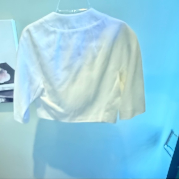 NWOT Elizabeth McKay White Cropped Poplin Jacket Size 2/XS MSRP $225 - Picture 7 of 9